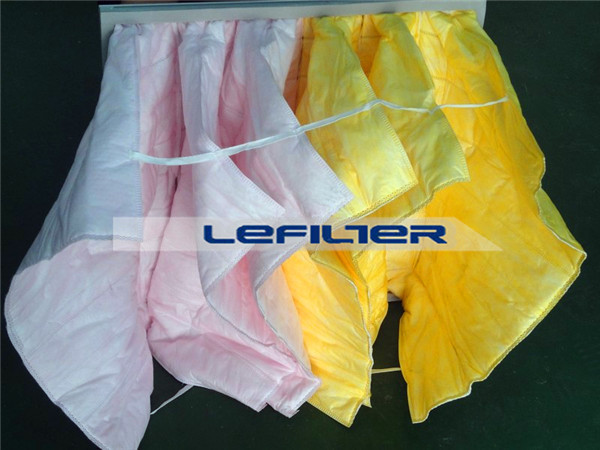 chemical fiber filtering media  F8 class bag filter housing